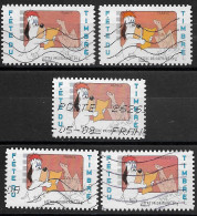 France 2008 Oblitéréautoadhésif  N° 160  Ou   N° 4149 -  " Tex Avery "  Drooppy   (  5 Exemplaires ) - Used Stamps