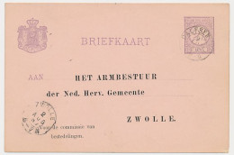 Briefkaart G. 23 Particulier Bedrukt Dalfsen 1887 - Armbestuur - Entiers Postaux