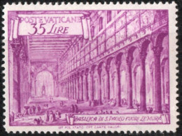 Vatican 1949 Basilica 35 L S Paolo Perf 14, 1 Value MNH - Nuovi