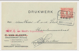 Treinblokstempel : Enkhuizen - Amsterdam C 1919 ( Grootebroek ) - Zonder Classificatie