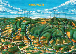 73265587 Krkonose Panoramakarte Krkonose - Pologne