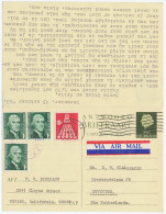 Briefkaart G. 335 / Bijfrankering Deventer - USA 1968 V.v. - Entiers Postaux