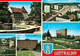 73265522 Gottwaldov Tschechien Interhotel Moskva Rathaus Denkmal Gottwaldov Tsch - Tschechische Republik