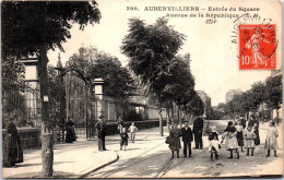 93 AUBERVILLIERS - Entree Du Square Av De La Republique.  - Aubervilliers