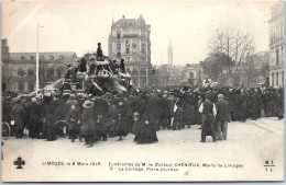 87 LIMOGES - Obseques De CHENIEUX, Cortege Place Jourdan  - Limoges