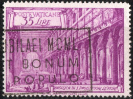 Vatican 1949 Basilica 35 L S Paolo Perf 14, 1 Value Cancelled - Unused Stamps