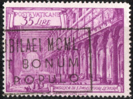 Vatican 1949 Basilica 35 L S Paolo Perf 14, 1 Value Cancelled - Gebruikt