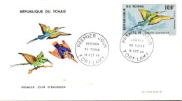 TCHAD FDC 1966 OISEAU MEROPS ALBICOLIS - Otros & Sin Clasificación