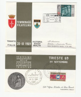1969 MALTA DOUBLE EVENT COVER  Trieste 69 Philatelic Exhibition Lettersheet Italy - Malta
