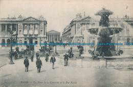 R015080 Paris. La Place De La Concorde Et La Rue Royale. ND. No 69. B. Hopkins - Monde