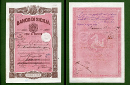 T-IT Banco Di Sicilia Trapani 1883 Fede Di Credito - Andere & Zonder Classificatie