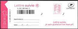 FRANCE 2016 - Adhésif Lettre Suivie - 2 ème Tirage - Fond Du Timbre Pointillé - Feuillet Complet YT LS4 - Unused Stamps