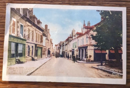 Carte Postale Ancienne Colorisée La Châtre (36) - Rue Nationale - Non Classificati