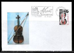 K141 - LA LUTHERIE SUR LETTRE DE MIRECOURT DU 08/11/03 - Commemorative Postmarks