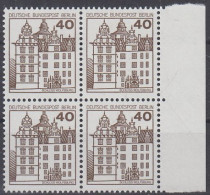 Berlin Mi.Nr.614A - Burgen Und Schlösser - Schloß Wolfsburg - 4er Block - Postfrisch - Unused Stamps
