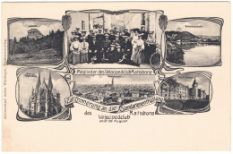 Postkarte Mitglieder Des Velocipedclub Ratisbona Am 27.-29. Aug. 1900 -Standartenenthüllung -litho, Ungelaufen, RARE, I- - Autres & Non Classés