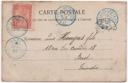 MADAGASCAR 10c Zébu Oblitération Cachet Provisoire Numéro 52 En 1906 = VANGAINDRANO (province De FARAFANGANA) - Briefe U. Dokumente