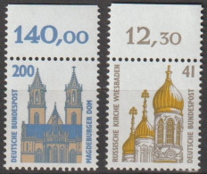 BRD, 1993, Nr. 1665, 1687 ** Sehenswürdigkeiten (XIII, XV), Beide Marken Mit Oberrand - Unused Stamps