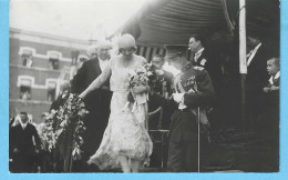 Carte-Photo-La Louvière-1930-Visite Des Prince Léopold-Princesse Astrid-Tribune Officielle-Bourgmestre Victor Ghislain - La Louvière