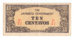 Philippines 10 Centavos 1942 Japanese Occupation WWII - Philippines