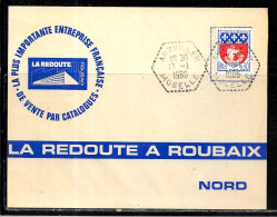 K142 - BLASON PARIS SUR DEVANT DE LETTRE DE ARZVILLER DU 13/01/66 POUR ROUBAIX - LA REDOUTE - 1961-....