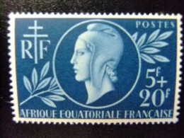 56 AFRICA EQUATORIAL FRANCESA ( A.E.F.) 1944 / AYUDA MUTUA FRANCESA / YVERT 197 ** MNH - Nuevos