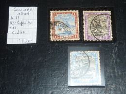 SOUDAN N°13 N°14 "Perforé AS" N°16  ENSEMBLE DE 3 TIMBRES OBLITERES (C.V) - Used Stamps