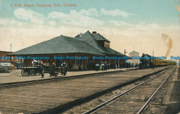 R017467 C. P. R. Depot. Sudbury. Ont. Canada. Valentine. 1912 - Mondo