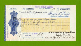 T-ITcheck Banca D'Italia Addis Abeba 1938 Giallo + Marca Fiscale - Banca & Assicurazione