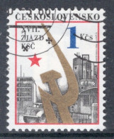 Czechoslovakia 1986 Single Stamp For The 17th Communist Party Congress, Prague In Fine Used - Used Stamps