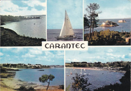 29. CARANTEC.  CPSM. MULTIVUES.  SES PLAGES ET SON SITE. ANNEE 1989 + TEXTE - Carantec