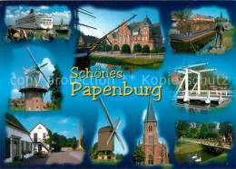 73263664 Papenburg Ems Windmuehlen Holzbruecke Kirche Papenburg Ems - Papenburg