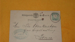 CARTE POSTALE ANCIENNE DE 1878../ CACHET FUERTH BAVARIA + TIMBRE ENTIER - Enteros Postales