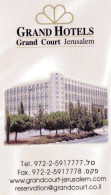 ISRAELE  KEY HOTEL  Grand Court Jerusalem - Hotelsleutels (kaarten)