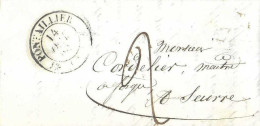 1845 LAC Pontaillier Fleurons / 21 Côte D'Or / Cachet De Dijon Et Seurre / Achat De Forêt à Pagny - Autres & Non Classés