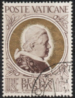 Vatican 1951 115 L Beautification Of Pope Pius X 1 Value Cancelled Giuseppe Sarto - Nuevos