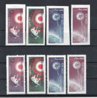 1963 VIETNAM DEL NORD SET ** 321/324 Dentellata + Non Dentellata, Spazio, Space - Viêt-Nam