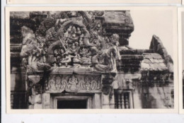 4 Photos INDOCHINE CAMBODGE ANGKOR THOM Art Khmer Statue Monumental Tours Bas  Relief Réf 30374 - Asie