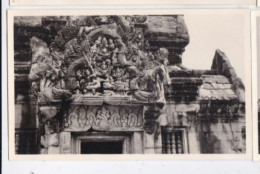 4 Photos INDOCHINE CAMBODGE ANGKOR THOM Art Khmer Statue Monumental Tours Bas  Relief Réf 30374 - Asien