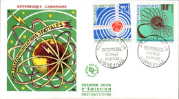 GABON FDC 1963 TELECOMMUNICATIONS SPATIALES - Gabon (1960-...)