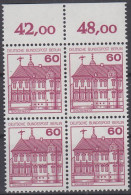 Berlin Mi.Nr.611A - Burgen Und Schlösser - Schloß Rheydt - 4er Block - Postfrisch - Neufs