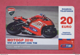 Italia, Italy- Ricarica Telefonica,TIM  Mobile Pop Up Card- Moto GP 2010. Round 01, Quatar 11.4.2010- 20 Euro. - [2] Handy-, Prepaid- Und Aufladkarten