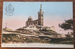 Carte Postale Ancienne Colorisée Marseille - Colline De N. D. De La Garde - Zonder Classificatie