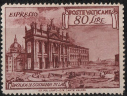 Vatican 1949 80 L Espresso Basilica S Giovanni 1 Value MNH - Nuevos