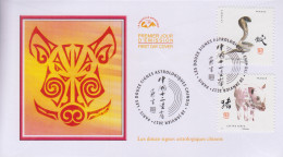 Enveloppe  FDC  1er  Jour    FRANCE   Les  Signes   Astrologiques   Chinois   2017 - Anno Nuovo Cinese