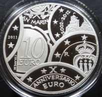 San Marino - 10 Euro 2011 - 10° Anniversario Dell'Euro - KM# 503 - San Marino