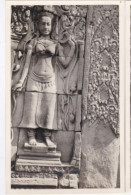 4 Photos INDOCHINE CAMBODGE ANGKOR THOM Art Khmer Statue Monumental Tours Bas  Relief Réf 30377 - Asia