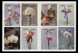 Spanien Espana 2002 - Mi.Nr. 3714 - 3721 Markenheftchen 0-11 - Blumen Flowers Rosen Roses Orchideen Orchids - Orchideen