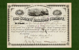 T-USA Old Colony Railroad Company, Boston 1884 - Railway & Tramway