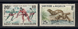 SPM - YV 360 & 361 N** MNH Luxe , Hockey Et Visons Cote 9,50 Euros - Unused Stamps